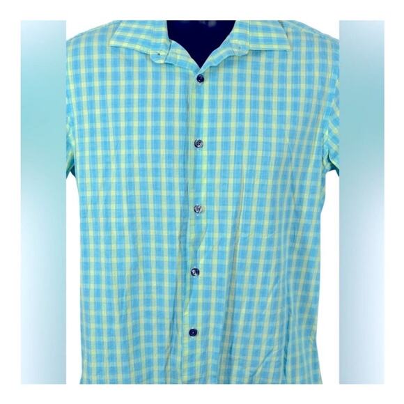 Apt 9 Premier Flex Plaid Slim Fit Button-Down Shirt Medium NWOT - Picture 4 of 15